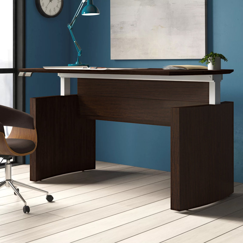 Inbox Zero Josefina Height Adjustable Executive Desk Wayfair.ca